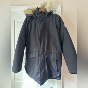 Quartz Mens Slim Black Down Parka